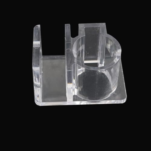 2pcs Aquarium Acrylic Holder Aperture 26mm Holder Hose Clamp Stainless Steel Inlet & Outlet Degreasing Film Plastic Aquarium Hose Holder for Pump Hoses