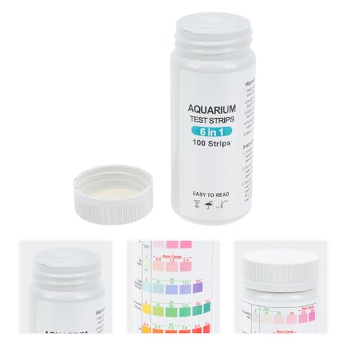 DECHOUS 6-in-1 Aquarium Water Test Strips for Fish Tanks and Pools, 100 Strips Per Box, Accurate Ph Hardness Chlorine Alkalinity Testing for Spa and Swimming Pool Water Maintenance