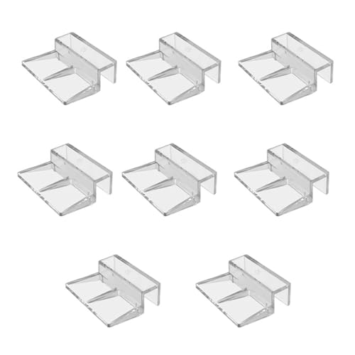 Aquarium lid Clips,8pcs Aquariums Glass Lid Clip Acrylic Stand for Frameless Fishtanks 6mm and 8mm Size for Great Aquariums Holder