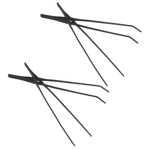 Mipcase 4pcs Stainless Steel Aquarium Tweezers Long Reach Fish Tank Planting Tools Curved Straight Tips