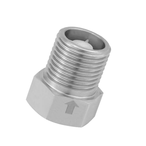 Hooshing Stainless Steel Check Valve 1/2" Female to 1/2" Male Thread Non Return One Way Water Backflow Preventer - size: 1/2" Female to 1/2" Male