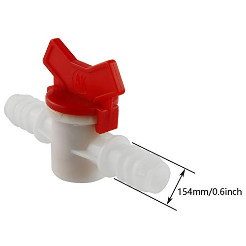 DGZZI Barbed Ball Valve 2PCS 1/2-Inch ID In-Line Ball Valve Shut-Off Switch with Hose Barb for Drip Irrigation and Aquariums White - size: 0.5 Inch