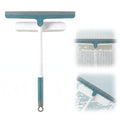 2-in-1 Window Screen Cleaner Brush with Squeegee, 360° Rotation Silicone Shower Windshield Squeegee with Lightweight Anti-Slip Grip for Window Screens Cars Glass Mirrors Shower Doors Tiles (Teal) - color: Teal