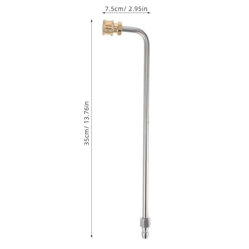 VANZACK 90 Degree Curving High Pressure Water Gun Spray Lance Extension Bar 1/4 Quick Connect Replacement Wand for Car Wash Home Cleaning Agricultural Irrigation