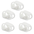 1/4" - 5/16" Plastic Tubing Clamps, 5 Pcs Tube Clamp, Peg Tube Clip, Laboratory Pinch Valve Flow Control Hose Clamp for Control Wine, Beer Bottle and Infusion Bottle (White) - size: 1/4" - 5/16"