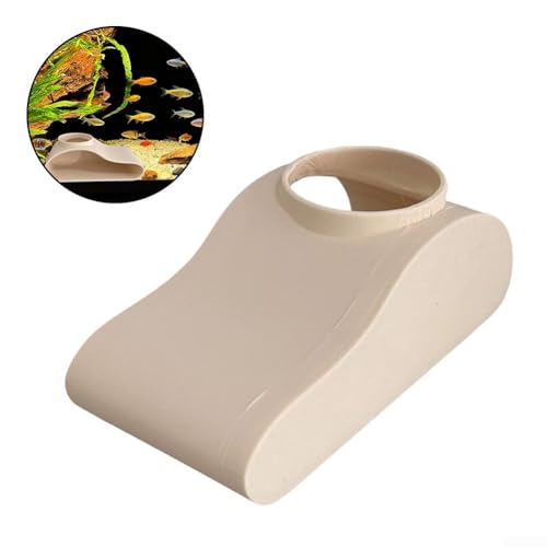 Underwater Tube Tunnel For Aquariums With Safe Cavity For Fish Shrimp Loaches To Explore And Rest In Stimulating Habitat Setup(Small White) - color: White, size: zzzz-s
