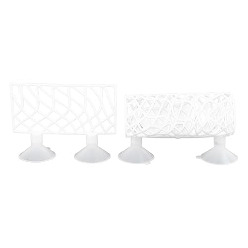 Betta Fish Toys, Betta Fish Tank Accessories Decorations, Betta Tunnel Swim Tube Soft Edged Betta Hammock Bed Shrimp Guppies Hideout Betta Shelter Toys with Suction Cup(White)