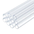 uxcell 10 Pcs Clear Plastic Rigid Tubing 5mm ID x 6mm OD, 0.5 Meters Length Round Polycarbonate Tubing for Aquarium Water Pipe, Water Cooling System, Plumbing - size: 5mm x 6mm