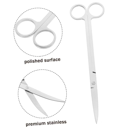 Stainless Steel Curved Tip Scissors Aquatic Plant Trimming Tools for Fish Tank Ergonomic Design Resistant Blades for Low-angle and High-angle Plant Care