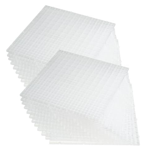 ALEGI 24 Pcs Aquarium Fish Tank Divider Plastic Egg Crate Aquarium Filter Bottom Tray Grid Isolation Board Partition Net Pane Separator (L 24pcs) - size: L 24pcs