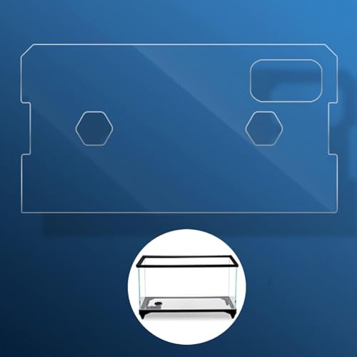 Tank Cover Tank Lid Transparent for Aquariums Without Center Aquarium Top Cover with Feed Holes, 480x250x4mm - color: 480x250x4mm
