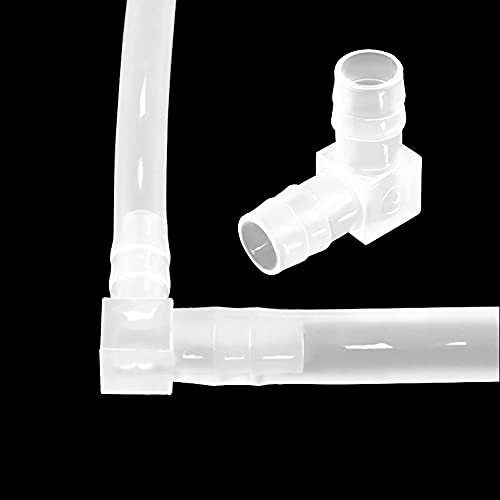 1/2" Hose Barb 90 Degree Elbow L Fitting, Equal Barbed Joint Splicer Mender Adapter Union Adapter for Boat Aquarium Fuel Gas Liquid Air (Pack of 5) - size: 1/2 Inch