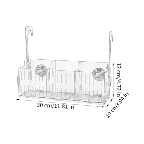 Hydroponic Plant Holder – Transparent Double-Hook Aquarium Holder, Adjustable Acrylic Aquatic Plant Planter, Durable Plants Rest, Underwater Vine Moss Decoration for Aquarium Corner - size: Three grids