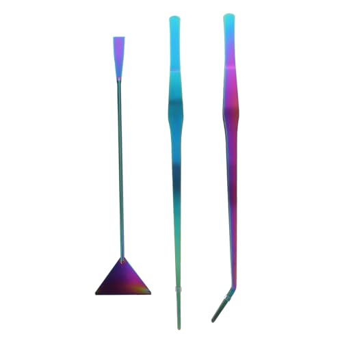 3pcs Aquarium Tools Set Stainless Steel Aquascaping Spatula Tweezers Kit for Water Plants Rustproof Cleaning Accessories for Home Aquariums Present for Fish Tank Owners