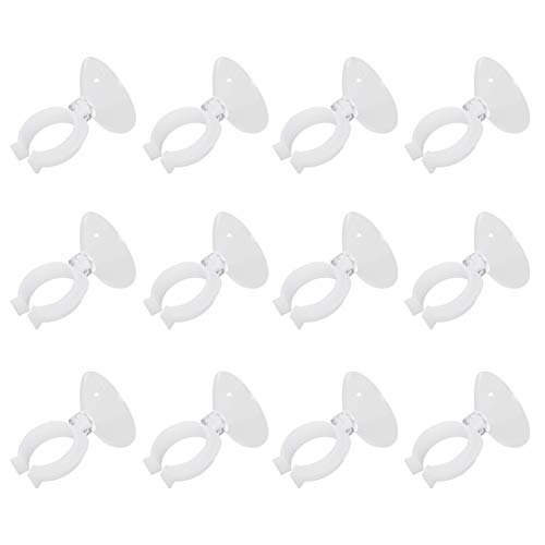 MroMax Aquarium Suction Cup Clips Airline Tubing Hose Heater Clips Clamps Holder for Fish Tank Clear 28mm to 32mm 12Pcs - size: 12pcs 28mm to 32mm