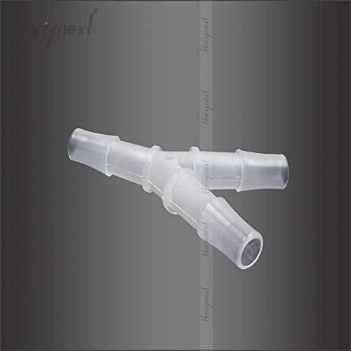 plastic 3/8" Y shape 3 way barbed connector for air hose, water pipe pp polypropylene barb fitting. (Pack of 20 pcs) - style: 20pcs, 3/8" O.D.