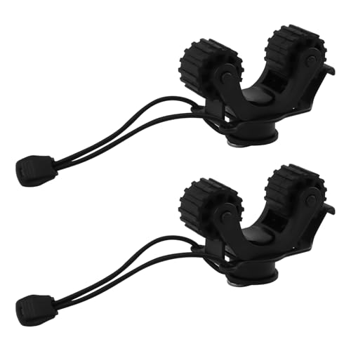 2Pcs Adjustable Kayak Paddle Holder with Dual Heads – Universal Track Mount for Paddles, Fishing Rods & Nets – Kayak Fishing Accessories