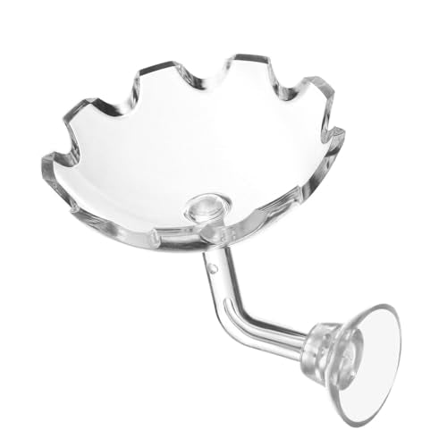 Shrimp Feeding Dish, Acrylic Aquarium Feeding Bowl with Suction Cup for Fish Tanks - color: Concentric circles