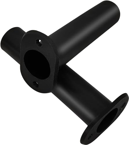 Fishing Rod Holder Plastic with UV 90 Degree Flush Mount 2PCS for Yacht and Boats - style: Black