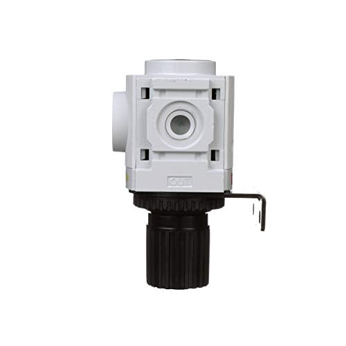 PneumaticPlus PPR3-N02BG Compressed Air Pressure Regulator 1/4" NPT (High Flow), Embedded Gauge & Bracket - size: 1/4" NPT (High Flow)