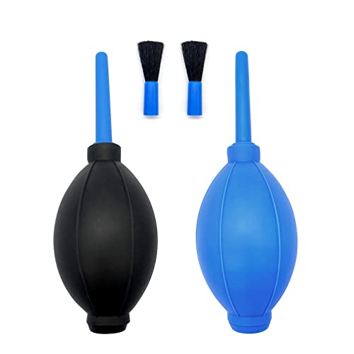 Medsuo 2pcs Air Blower with Soft Brush Manual Rubber Bulb Air Pump Dust Blower Cleaner for Camera Microscopes Telescope Eyepieces Guitars Filters Keyboards Records Cell Phones and Succulents