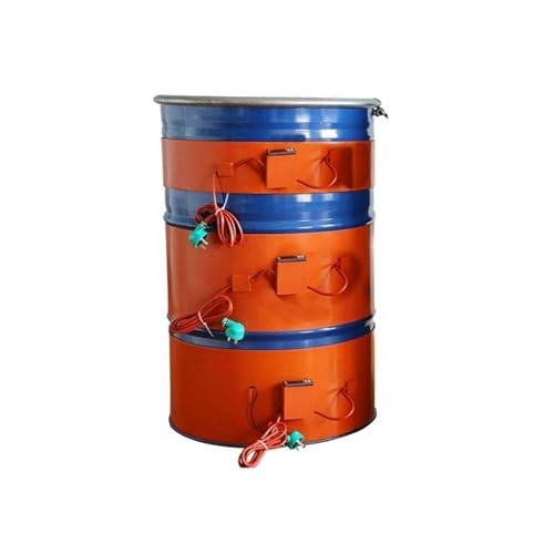 Drum Heater Belt, 55 Gallon Silicone Rubber Pad with Digital Display, Adjustable Gas Tank Warming Wrap for Viscosity Control & Freeze Protection(Knob,D) - color: Knob, size: D