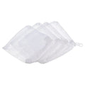 PATIKIL Aquarium Filter Media Bags 10x10cm 4 Pack Fish Tank Mesh Bags with Zipper White