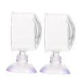 GALPADA 2 Pcs Red Worm Feeding Cups for Aquarium Glass Fish Feeder Suction Cups for Shrimp and Fish Bait Sturdy Feeding Dish