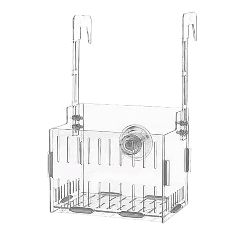 Hydroponic Plant Holder – Transparent Double-Hook Aquarium Holder, Adjustable Acrylic Aquatic Plant Planter, Durable Plants Rest, Underwater Vine Moss Decoration for Aquarium Corner - size: Single cell
