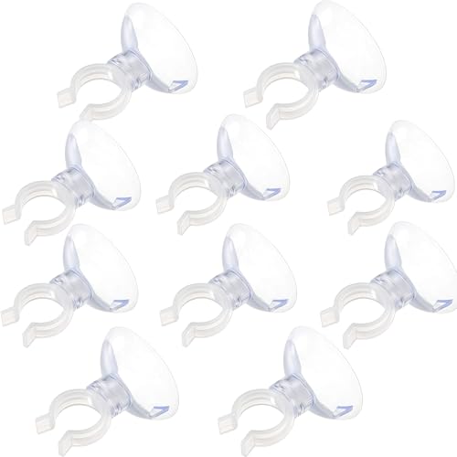 Aquarium Suction Cup Clips Set Fish Tank Air Line Holder Clear Plastic for Glass Fish Supples and Fish Tank Clear Airline Tubing Decorations Shrimp Nests and Reptile - size: Φ0.39in/10mm