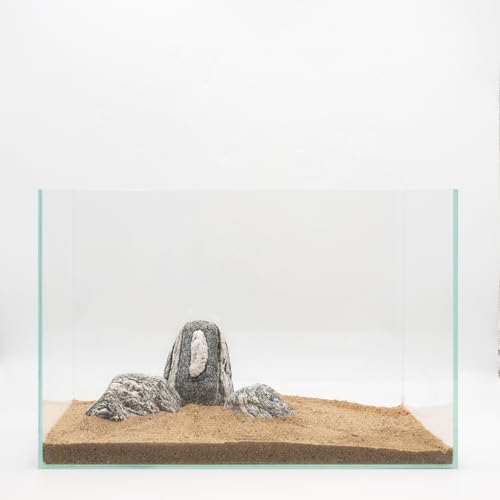Natural Fish Tank Stones Aquarium Rocks 10lb Silver Seiryu Rock for Aquascaping, Terrariums, Bonsai, Garden Landscaping & Reptile Habitats(2-7inch 5-6Pcs) - size: 10lb (2-7inch)
