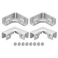 uxcell Glass Fixing Clip, 4pcs for 6-10mm Aluminum Alloy L-shaped Glass Connector Combination Bracket Reinforced Clamp for Glass Display Cabinet, Fish Tank - size: 6-10mm