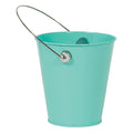 Vibrant Robin's-Egg Blue Metal Bucket with Sturdy Handle - 4.5" (1 Count) - Perfect for Home & Garden, Events, and Multipurpose Use - color: Blue