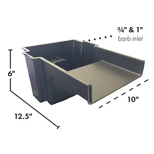 HALF OFF PONDS 10-Inch Waterfall Spillway Kit | 1,000 gallon capacity, 500 GPH Aqua Pulse pump, Filter media, 10 ft tubing, Waterfall box - style: Includes Pump