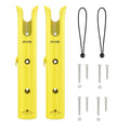Aventik Tube Fishing Rod Holder Bracket Wall Mounted Boat Side Mount Tool Holder Tube Links with Screws 1/2/3/4/6 Pole Tube Fishing Rod Holders - color: 2-Pole Yellow