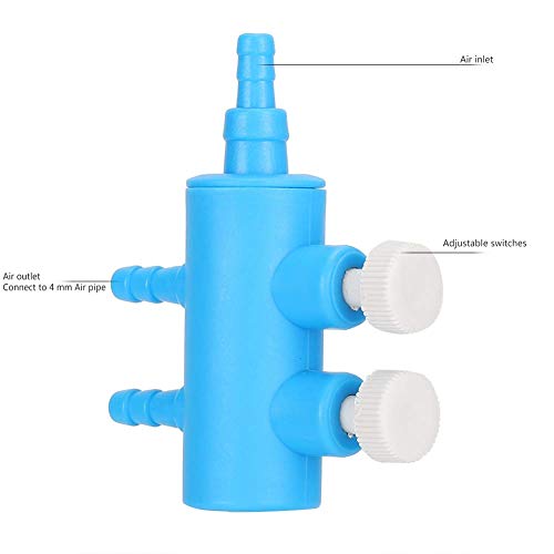 2Pcs Aquarium Air Control Lever Valve, Distributor Splitter Airline Tube Connector aquarium Air Tubing Airline Tubing Aquarium Air Pump Accessories for Fish (2 Way) - color: 2 Way