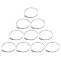 10Pcs Narrow Band 9mm Steel Adjustable Hose Clamp Hoop 90-110mm HC90-110/9 (90-110mm) - size: 90-110mm