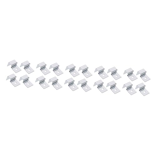 BESPORTBLE 20pcs Sturdy Aquarium Glass Lid Holders Support Clips for Fish Tanks Stainless Steel Brackets for Various Aquariums Easy Cleaning Accessory - color: Silverx5pcs, size: 3.2X2X0.1CMx5pcs