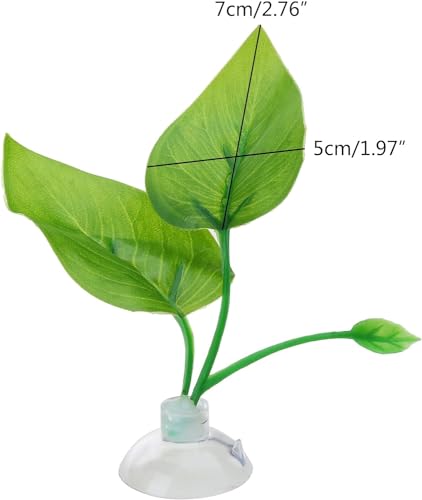 2Pcs Fishtank Decorations for Betta Resting Bed Leaf Hammock Spawning Pad, Botanical Green Plastic & Resin Modern Ornaments for Betta Fish Aquarium Decor