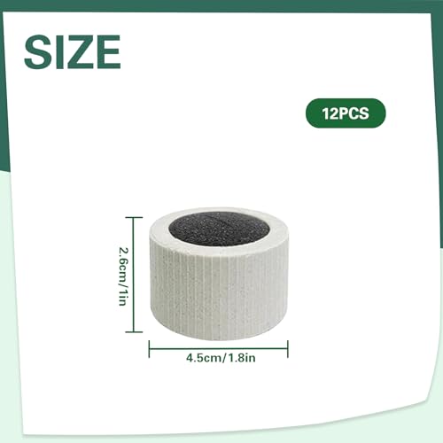 12 PCS Aquarium Plant Weights for Fish Tank, Ceramic Ring with Black Sponge, Aquatic Plants Fixed Ring Anti-Floating Aquarium Landscape Decoration