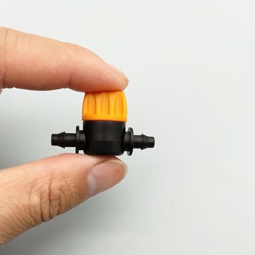5pcs Miniature Inline Water Valve Plastic Adjustable Flow Control for Aquarium Airlines, Drip Irrigation, Model Crafting, Black - color: Black
