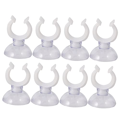 Mikikit 10pcs Strong Aquarium Clips for Fish Tank Cup Hose Fixing Bracket for Pump Tube Holder for Smooth - color: White, size: 4.00X2.50X2.50CM