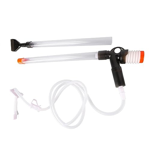 GLOGLOW Manual Aquarium Water Changer, Manual Aquarium Water Changer Cleaning Tool Fish Tank Gravel Cleaner for Changing and Sand Cleaner