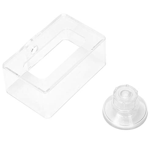KIMISS Acrylic Simple Installation Fish Food Feeder Feeding Ring for Fish Aquarium with Suction Cup Acrylic Simple Installation (24x17x18cm / 9.4x6.7x7.1in) - size: 24x17x18cm / 9.4x6.7x7.1in