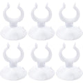 ZCZQC 6PCS Aquarium Suction Cup Clips Air Tube Clamps Plastic Transparent 23mm Specialized for Fixing Thermometers on Fish Tank Glass Surfaces Air Tube Installation Suction Cups