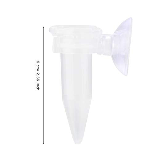 Transparent Aquarium Feeding Tube for Shrimp Larvae – 6cm Fish Feeder with Suction Cup