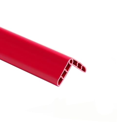 Colorful Rubber Wall Corner Guard Edge Protector,Anti-Collision Strip, Self-Adhesive Wall Guards, Safety Edge & Corner Guards, Length 3.28 ft,Red - color: Red