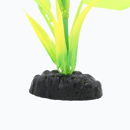2-Pack 12 Inch Aquarium Silk Aquarium Plants, Artificial Plastic Plant for Small Tank, Goldfish, Fish Hides (Light Green, 12 Inch) - color: Light Green
