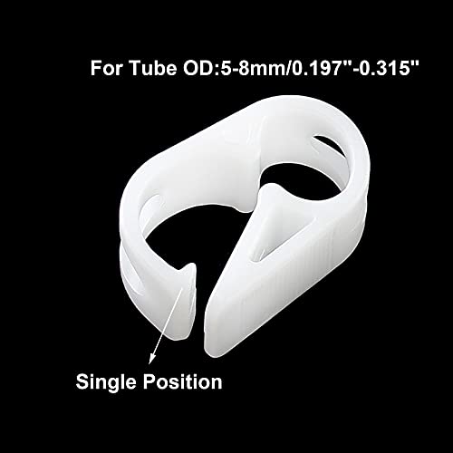 1/4" - 5/16" Plastic Tubing Clamps Flow Control Hose Clamp, Laboratory Pinch Valve Shut Off Hose Clamp - Pack of 5 White - color: White, size: 1/4" - 5/16"