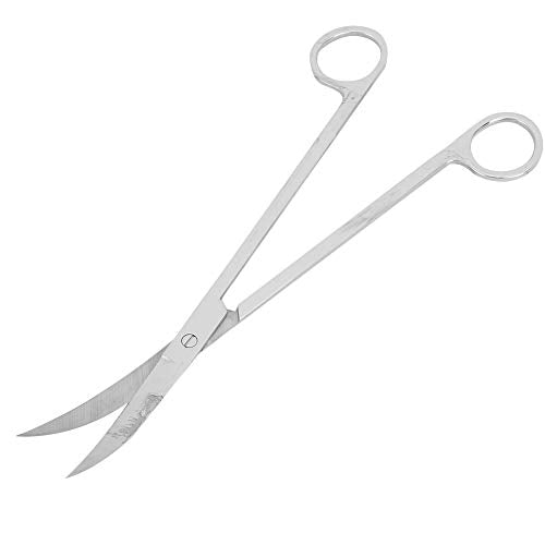 Semme Stainless Steel Plant Scissors for Aquarium Fish Ergonomic and Effortless Trimming Tool (Bend shears) - size: Bend shears